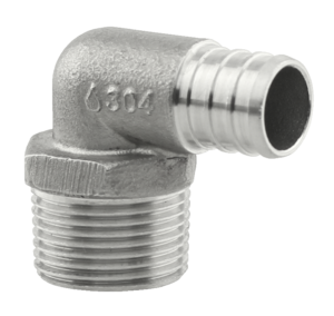 BOSHART 304 Stainless Steel PEX - MPT | Male Pipe thread 90 degree elbow adapter 1/2" | 3/4" | 1"