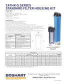 Boshart 10" Clear Filter Housing Kit (W/ Mount & Wrench) 3/4" inlet