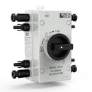 RICH SOLAR Solar PV DC Quick Disconnect Switch | Solar Array DC Quick Disconnect Switch | 1500 Volt 40 Amp | 4 Pole 2 Strings | Easy to Install | UL 508I Certified