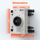 RICH SOLAR Solar PV DC Quick Disconnect Switch | Solar Array DC Quick Disconnect Switch | 1500 Volt 40 Amp | 4 Pole 2 Strings | Easy to Install | UL 508I Certified