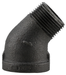 1" 45' Street Elbow - Black - Pack of 30