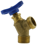No Lead 1/2"Mpt Angle Faucet Triangular Blue Plastic Handle - Pack of 12
