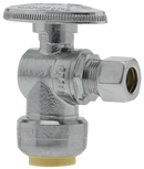No Lead 1/2"Pushfit X 3/8"Comp 1/4 Turn, Angle Supply Valve - Pack of 20