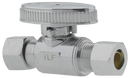No Lead 3/8"Swivel X 3/8"Comp 1/4 Turn,Straight Supply Valve - Pack of 20