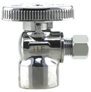 No Lead 1/2"Fpt X 1/4"Comp 1/4 Turn, Angle Supply Valve - Pack of 20