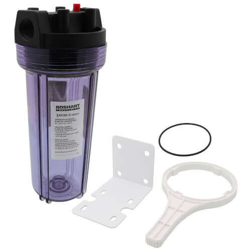 Boshart 10 inch clear housing kit 3/4 inch