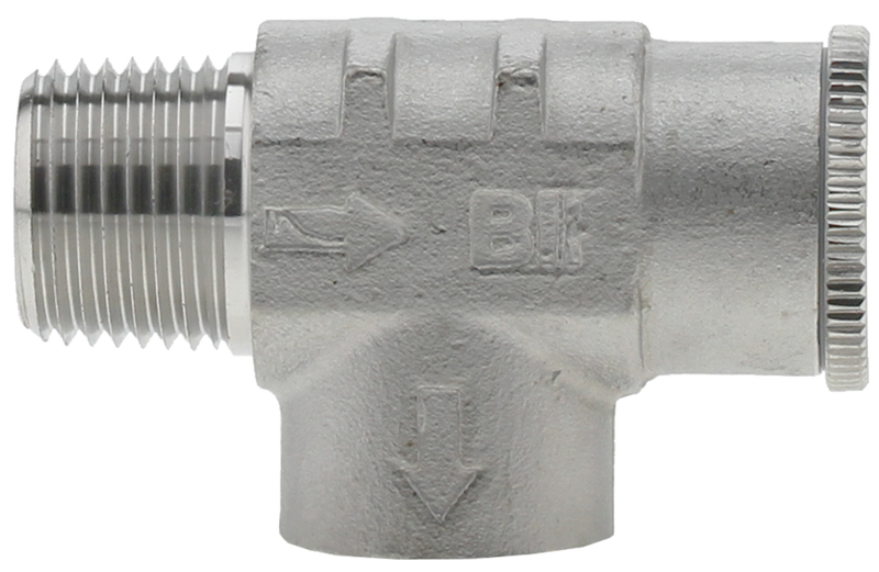 Boshart stainless steel 1/2 inch relief valve 100 PSI
