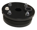 5" X 1" Single Hole Plastic Well Seal - Black - Pack of 8