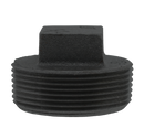 2-1/2" Sq. Plug - Black - Pack of 40