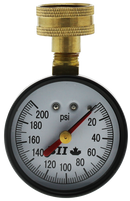 2.5" Water Test Gauge 0-300 With Max. Pointer - Pack of 50