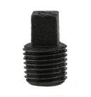 1/4" Sq. Plug - Black - Pack of 75