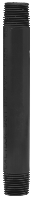1/2" X 11" Pvc Sch 80 Nipple - Pack of 25