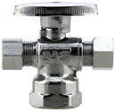 No Ld 1/2"Fptx3/8" X 3/8"Cp-Dual Outlet, Angle Supply Valve - Pack of 20