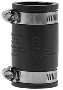 1-1/4" C.I./Plastic Flexible Coupling With Clamps - Pack of 30