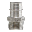 1" X1" Mpt 304ss Ce Pex Male Adapter -F1960 - Pack of 25