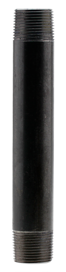 1" X 8" Nipple - Black - Pack of 25