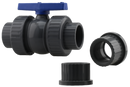 4" Fpt Union Pvc Ball V Deluxe Ptfe Seat - Epdm O-Ring Seal