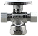 No Ld 1/2"Fptx3/8" X 3/8"Cp-Dual Outlet, Angle Supply Valve - Pack of 20