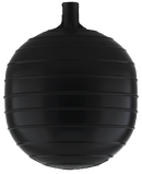 6" Black Plastic Float 1/4"-20 Sae Female Plast.Conn. - Pack of 100