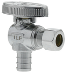 No Lead 1/2"Pex X 3/8"Comp 1/4 Turn, Angle Supply Valve - Pack of 20