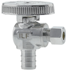 No Lead 1/2"Pex X 1/4"Comp 1/4 Turn, Angle Supply Valve - Pack of 20