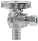 No Lead 1/2"Pex X 1/4"Comp 1/4 Turn, Angle Supply Valve - Pack of 20