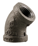1/2" 45 Elbow - Black - Pack of 50