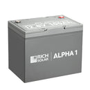 RICH SOLAR ALPHA 1 | 12V 100Ah LiFePO4 Battery | Powerful 12V Lithium Battery for RVs, Trailers, Vans, Boats, Off-Grid | 5,000 Lifetime Cycles | Bluetooth and Internal Heat Technology