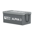 RICH SOLAR ALPHA 3 | 12V 300Ah LiFePO4 Battery | 12V Lithium Battery for RVs, Cabins, Off-Grid | 5,000 Lifetime Cycles | Internal Heat Technology | Bluetooth