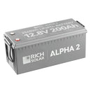 RICH SOLAR ALPHA 2 | 12V 200Ah LiFePO4 Battery | Powerful 12V Lithium Battery for RVs, Trailers, Vans, Boats, Off-Grid | 5,000 Lifetime Cycles | Bluetooth and Internal Heat Technology