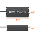 RICH SOLAR 12V(14.4V) 10A | 100-240VAC | 12V LiFePO4 Battery Charger