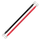 RICH SOLAR 2 Gauge 5/16” Battery Cables | Pair of 2AWG Red and Black Pure Copper Inverter Battery Cables with 5/16” Lugs | Choose Cable Length: 1ft, 1.5ft, 2ft, 3ft, 4ft, 5ft, 6ft, 8ft, 10ft