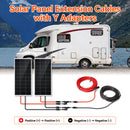 RICH SOLAR 10 Gauge Solar Panel Extension Cable with Male and Female Solar Connector Ends and Parallel Connectors | Pair of 10AWG Red and Black Extension Wire and Parallel Connectors | Choose Cable Length: 30ft, 50ft