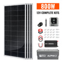RICH SOLAR Complete 800W Solar Kit with Battery & Inverter | Off-Grid Solar Power System for RVs, Vans, Cabins & Backup Power | Complete Energy Solution
