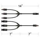RICH SOLAR Y Branch Parallel Adapters 3-to-1 | 3-to-1 Weatherproof Parallel Adapters for Solar Panels | Easy to Install
