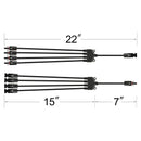 RICH SOLAR Y Branch Parallel Adapters 4-to-1 | 4-to-1 Weatherproof Parallel Adapters for Solar Panels | Easy to Install