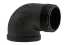 3" Street Elbow - Black - Pack of 8