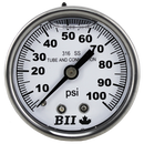 2" S.S. Liq 1/4"Cbm 0-100 - Pack of 100
