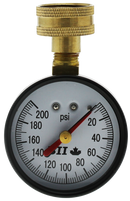 2.5" Water Test Gauge 0-200 With Max. Pointer - Pack of 50