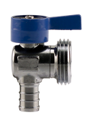 No Lead 1/2"Pex X 3/4"Ght Wash Machine 1/4turn,Blue Hand - Pack of 20