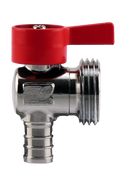 No Lead 1/2"Pex X 3/4"Ght Wash Machine 1/4turn,Red Hand - Pack of 20