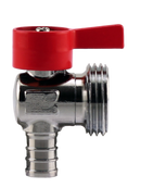 No Lead 1/2"Pex X 3/4"Ght Wash Machine 1/4turn,Red Hand - Pack of 20