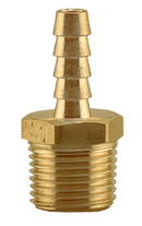Nl Brass - 1/4"Barb X 3/8"Mpt Adapter - Pack of 25