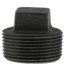 1-1/4" Solid Plug - Black - Pack of 25