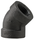 300lb 2" 45' Elbow - Black - Pack of 6