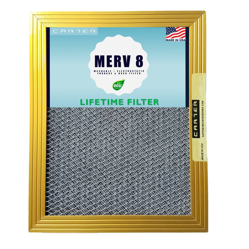 Carter Goods aluminum frame lifetime electrostatic air filter Merv 8