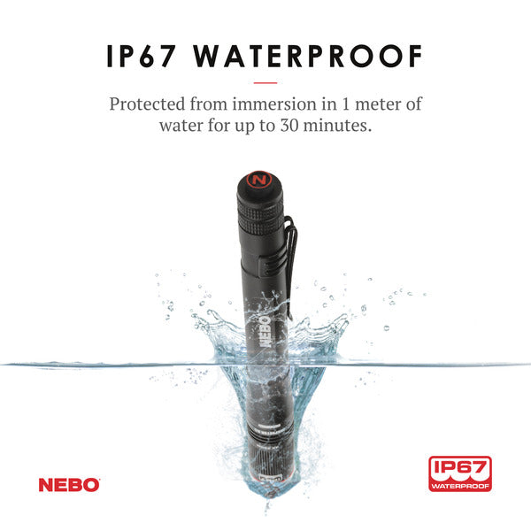 NEBO Inspector RC | IP67 Waterproof | Rechargeable | Flex Power | Pocket Size | 4X Zoom