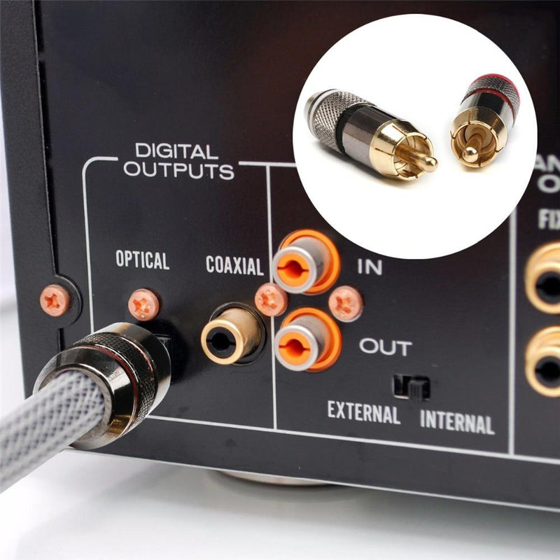 CARTER 24K Gold Plated Brass RCA Jacks | Car | Home | Audio