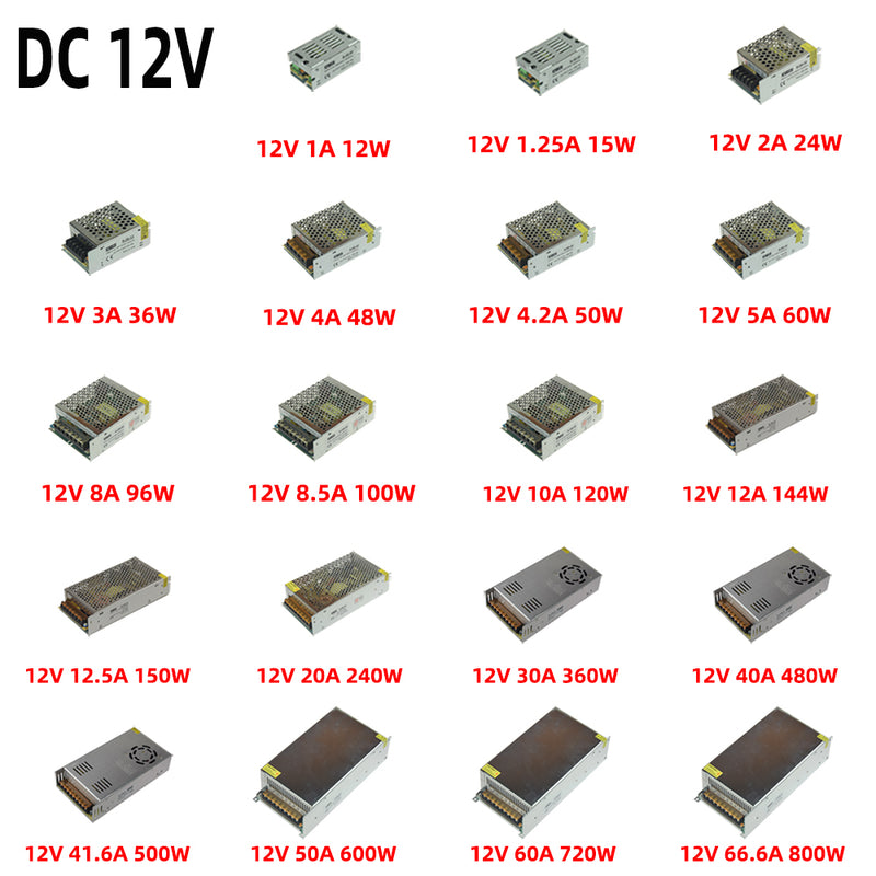 Switching AC to DC Power Supply AC 110V 220V To DC 5V 12V 24V 48V