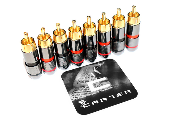 CARTER 24K Gold Plated Brass RCA Jacks | Car | Home | Audio